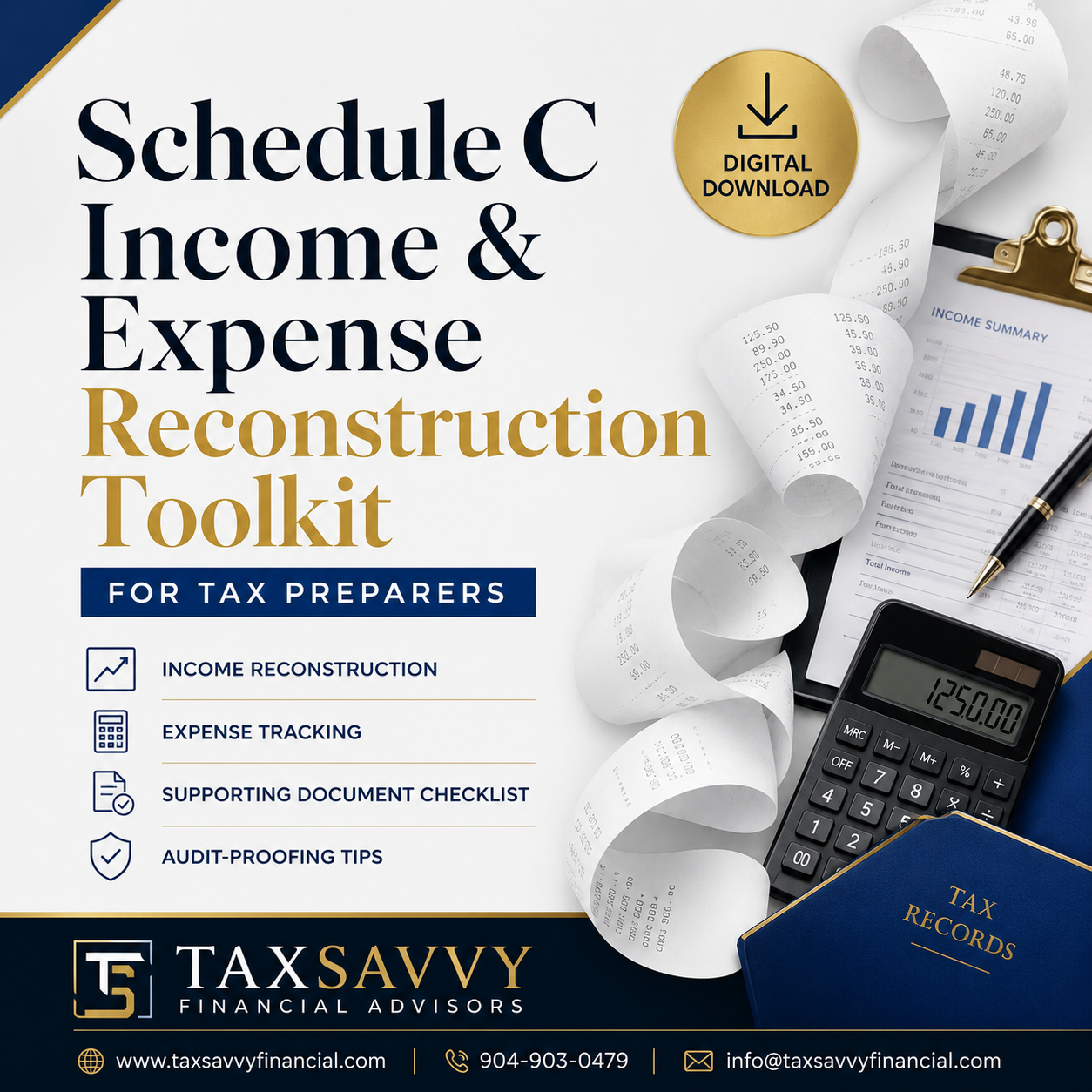 Schedule C Income & Expense Reconstruction Toolkit for Tax Preparers