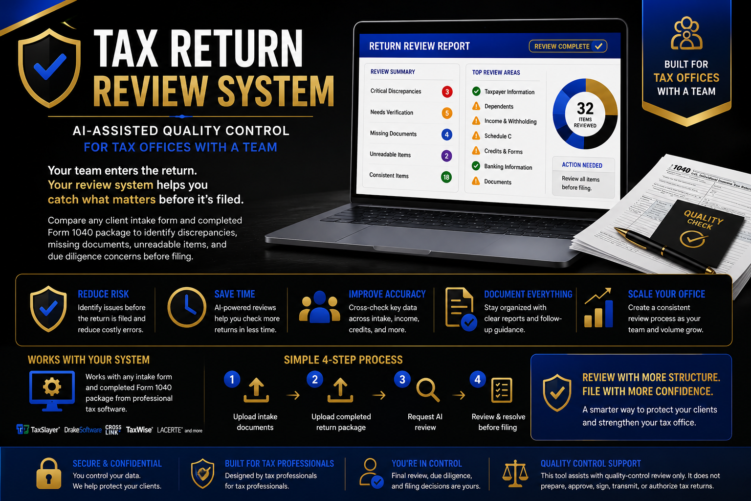 Tax Return Review System | AI-Assisted Quality Control for Tax Offices